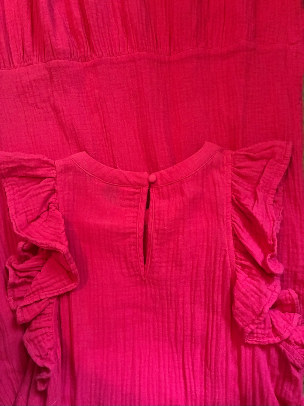 Universal Thread Hot Pink Ruffle Sleeve Maxi Dress - Picture 4 of 4